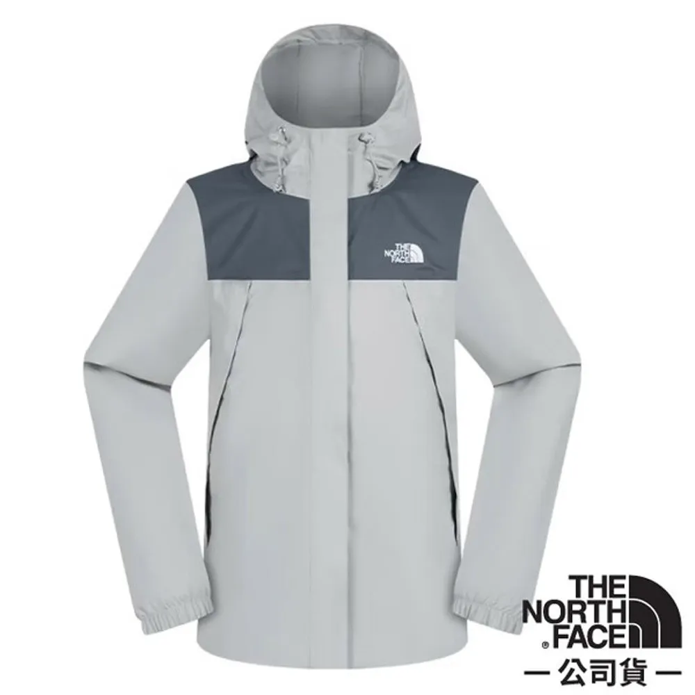 【The North Face】女 ANTORA 3效能 防水透氣防風耐磨連帽外套.夾克/ 8DFA-GKP 霜灰色✿30E010